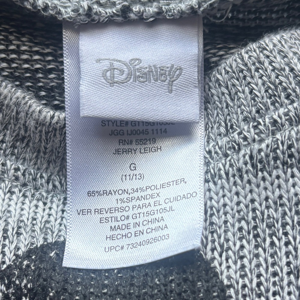 Vintage Style Gray Striped Mickey Mouse Knit Sweater - Picture 4 of 4